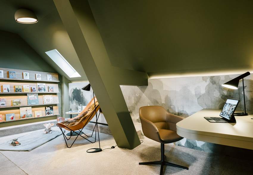 Hotelebeluchtung Flur Leseecke