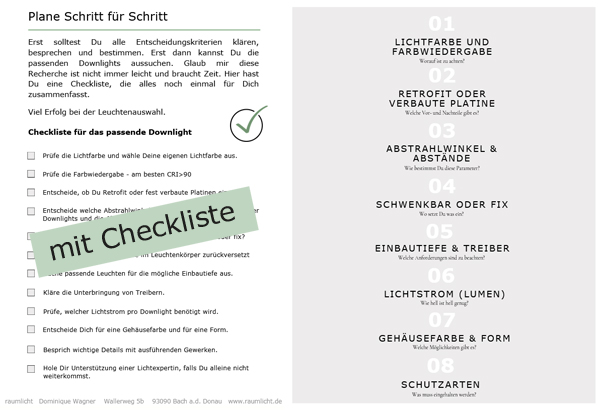 Inhaltsverzeichnis Ebook Downlights planen